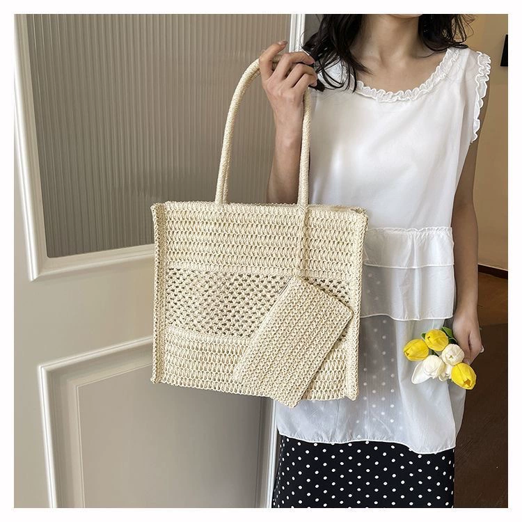 El set de bolso de ganchillo Coastal | Bolso de hombro tejido informal para verano