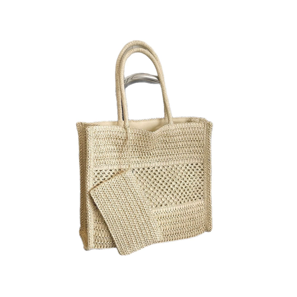 El set de bolso de ganchillo Coastal | Bolso de hombro tejido informal para verano