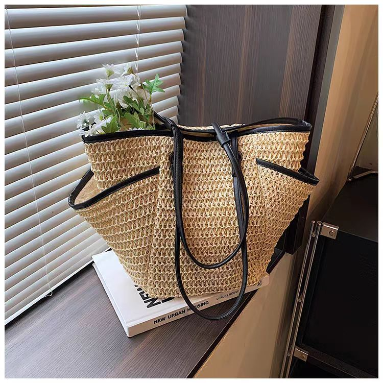 El bolso tote tejido Heritage | Bolso de paja premium con cremallera